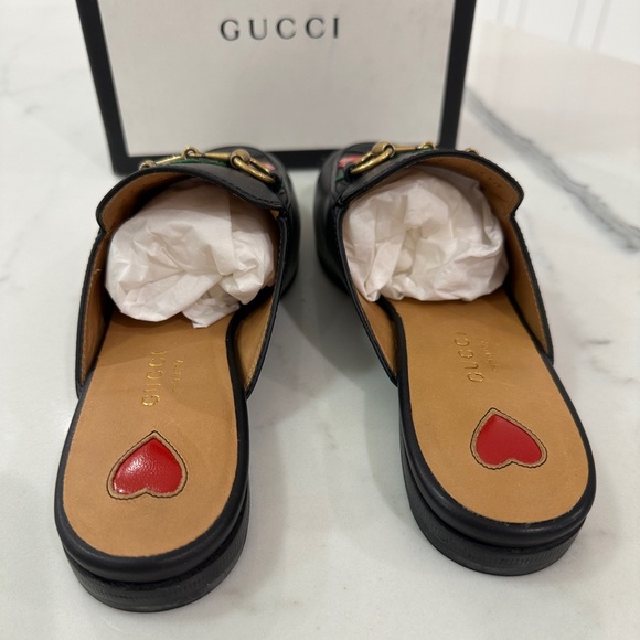 Gucci Embroidered Princetown Mules - Picture 4 of 8